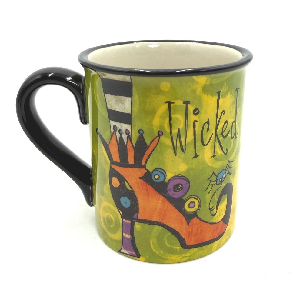 Certified International Lori Siebert Wicked Witch Boot Halloween Coffee Mug Cup